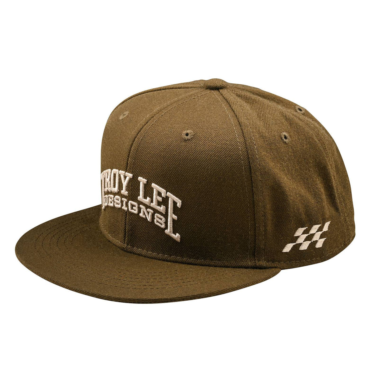 Troy Lee Designs Scholar Flat Bill Snapback Cap Olive