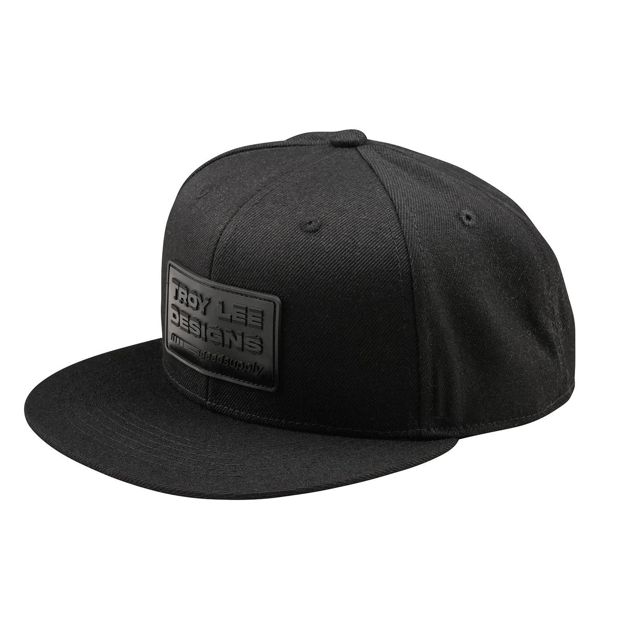 Troy Lee Designs Factory Flat Bill Snapback Cap Black