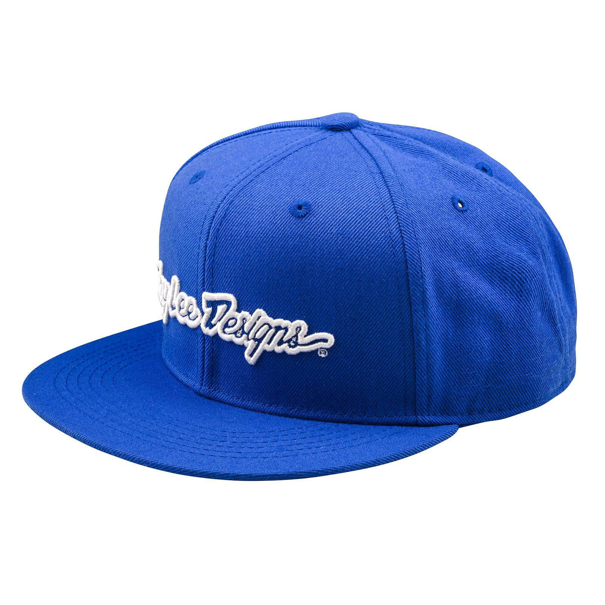 Troy Lee Designs Signature Flat Bill Snapback Cap Blue