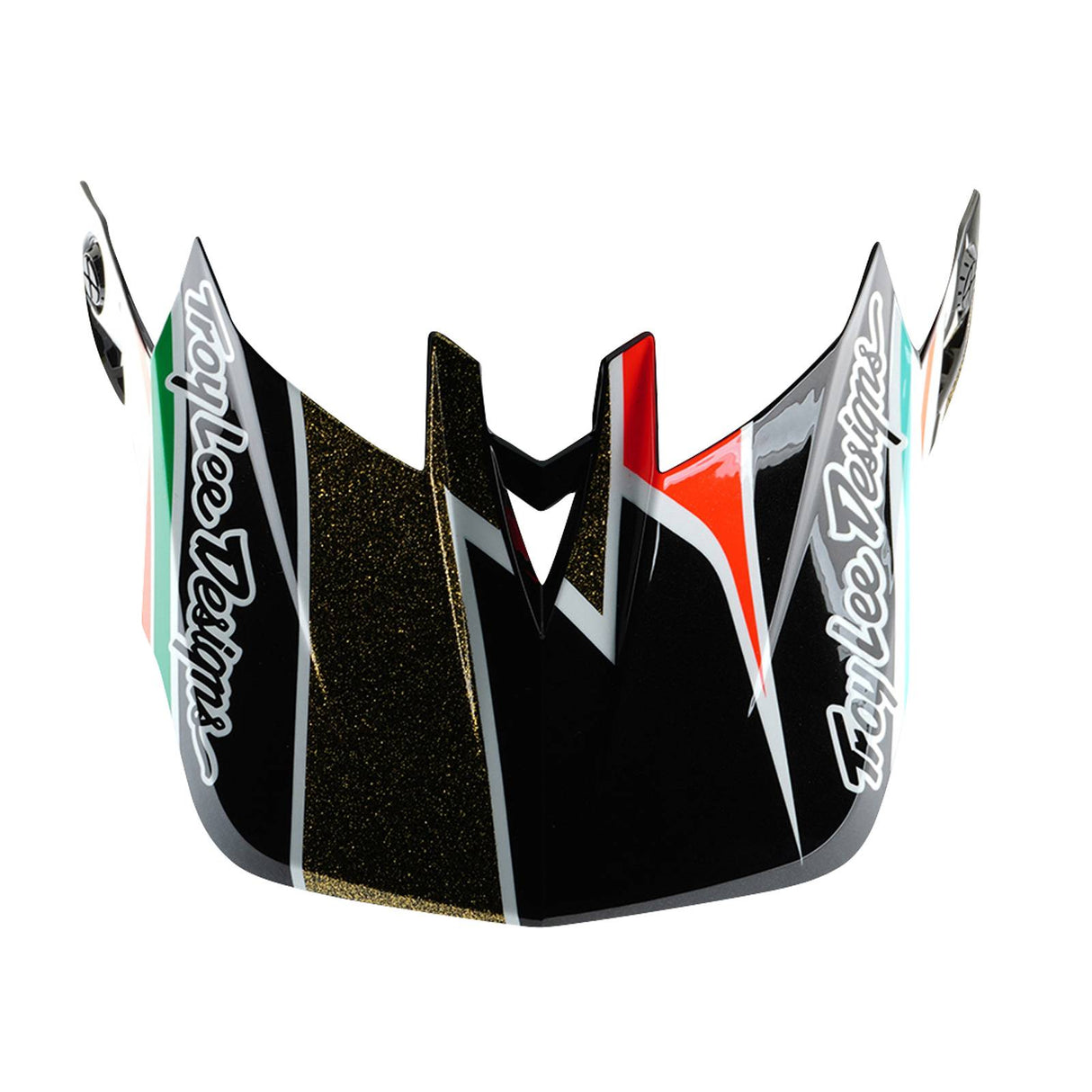 Troy Lee Designs D4 Helmet Replacement Visor Frames - Black/Gold
