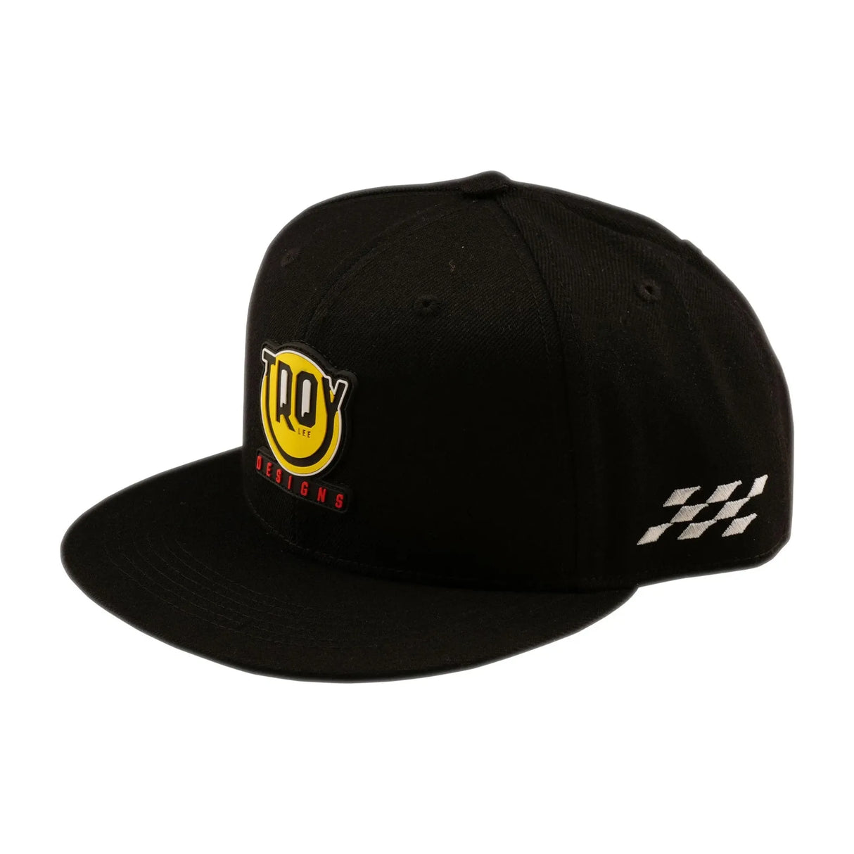 Troy Lee Designs Happy Days Flat Bill Snapback Hat Happy Dayz - Black