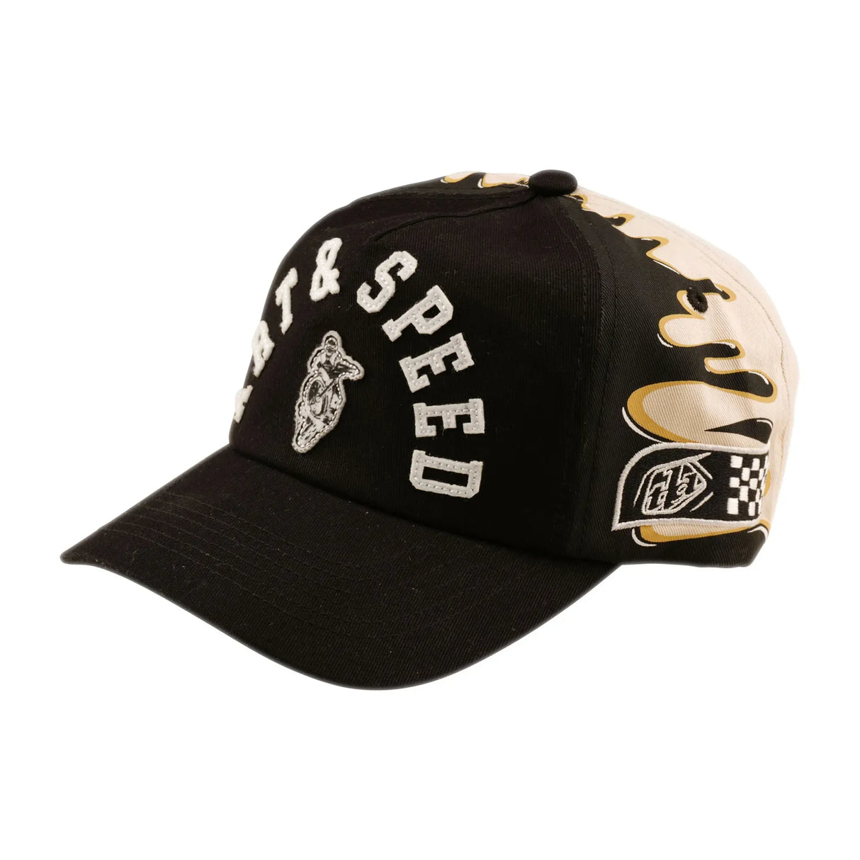 Cappellino Snapback Curvo Non Strutturato Troy Lee Designs Finish Line - Nero/Pumice