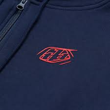 Troy Lee Designs Branded Zip Up Hoodie Navy