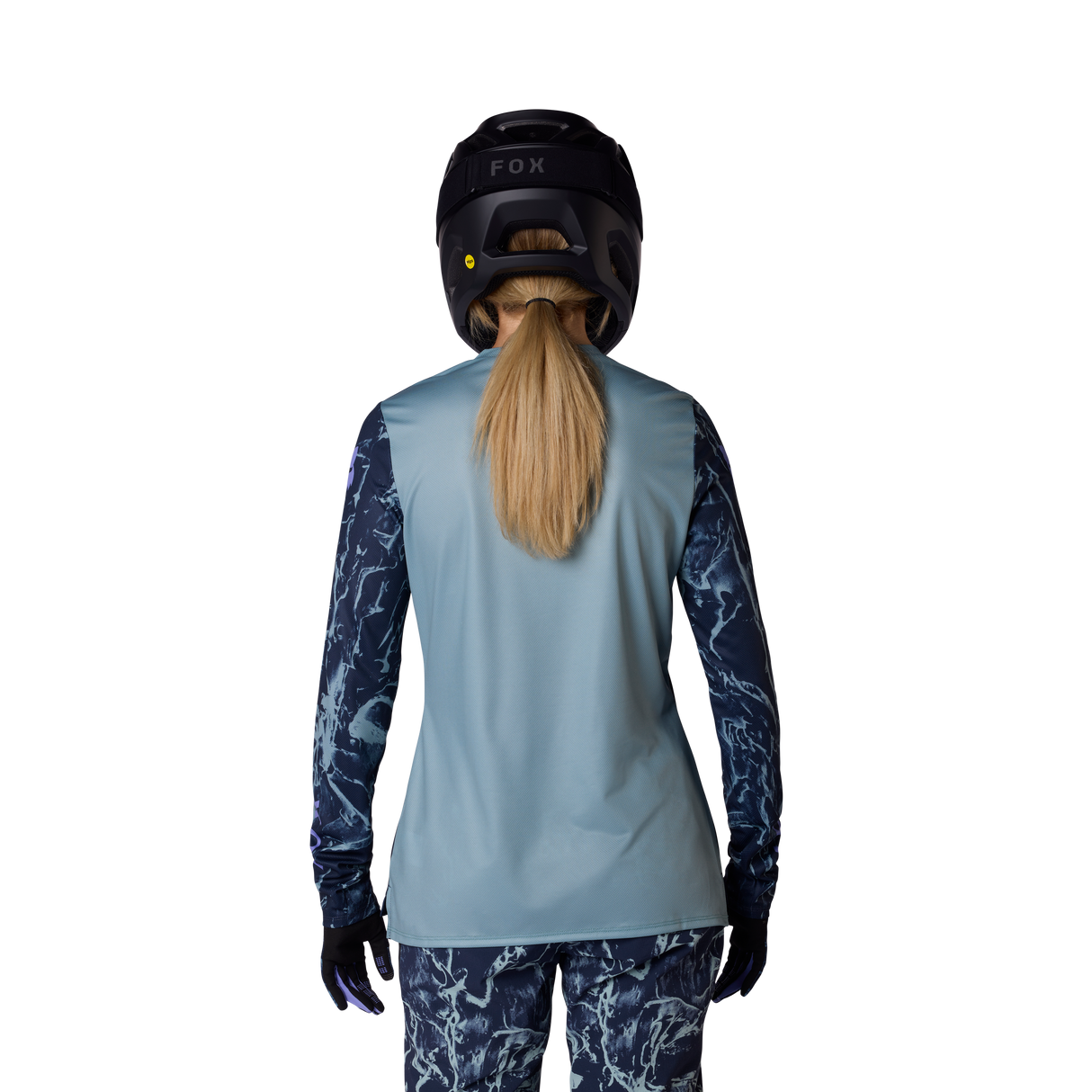 Fox Racing Women's Ranger Long Sleeve Jersey Image Print Arctic Blue