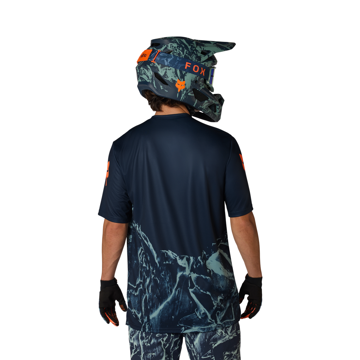 Camiseta de manga corta Fox Racing Ranger con estampado, azul ártico