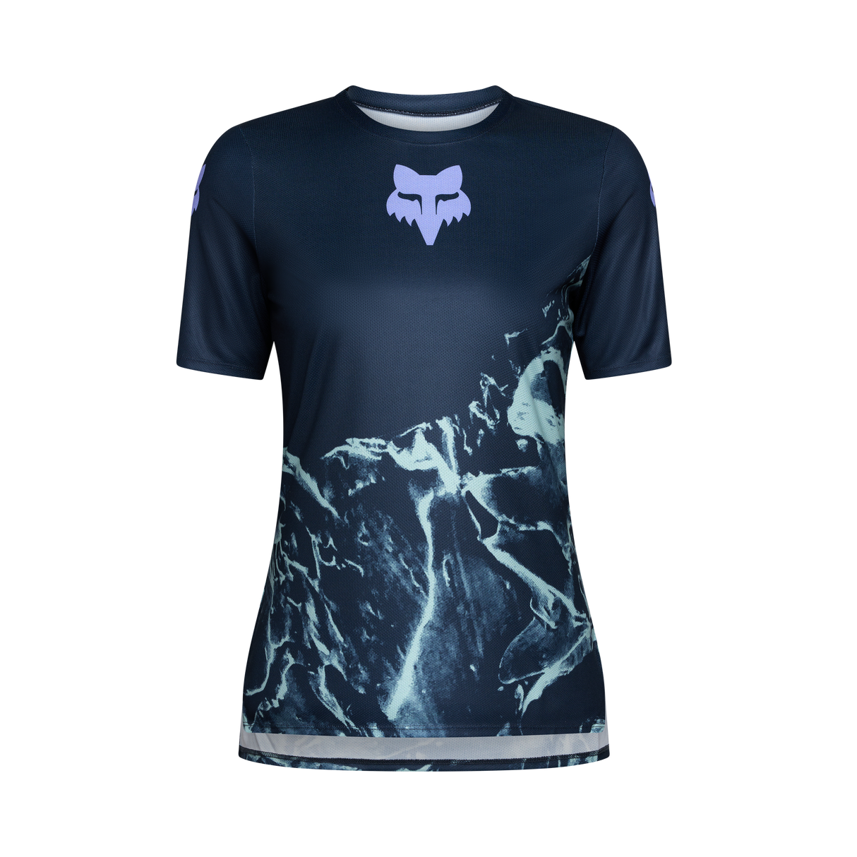 Fox Racing Women's Ranger Short Sleeve Jersey Image Print Arctic Blue