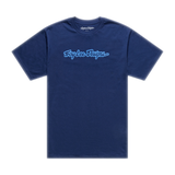 T-shirt a maniche corte Troy Lee Designs Signature Navy/Aero Blue