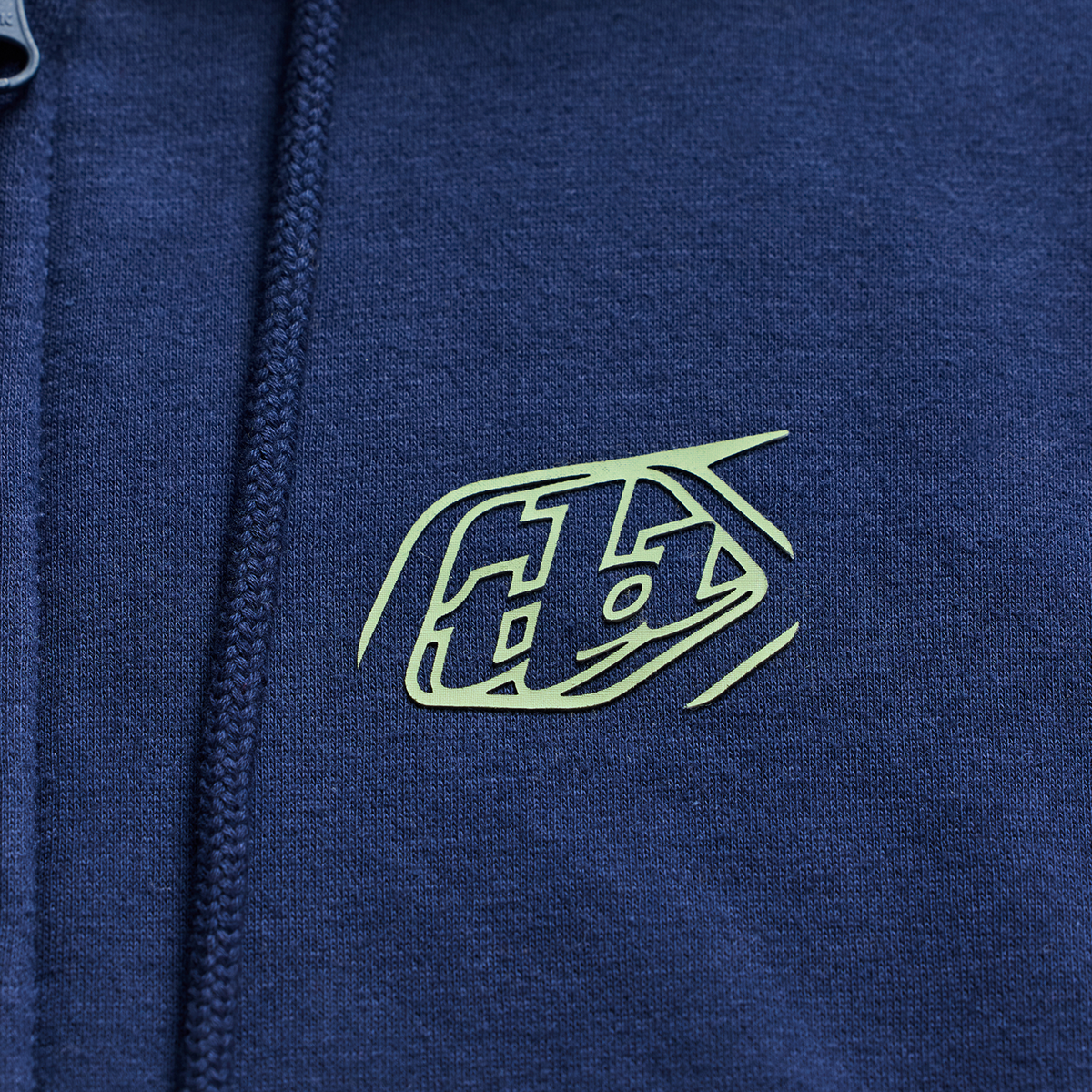 Troy Lee Designs Zip-Hoodie Badge Marineblau/Salbeigrün