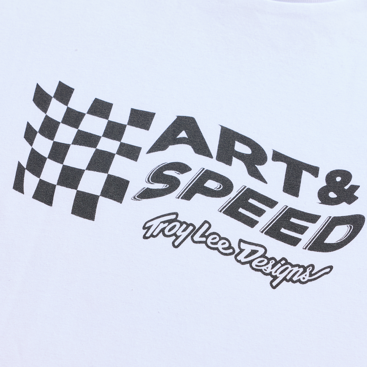 Troy Lee Designs Kurzarm-T-Shirt Finish Line Weiß