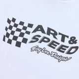 Troy Lee Designs Kurzarm-T-Shirt Finish Line Weiß