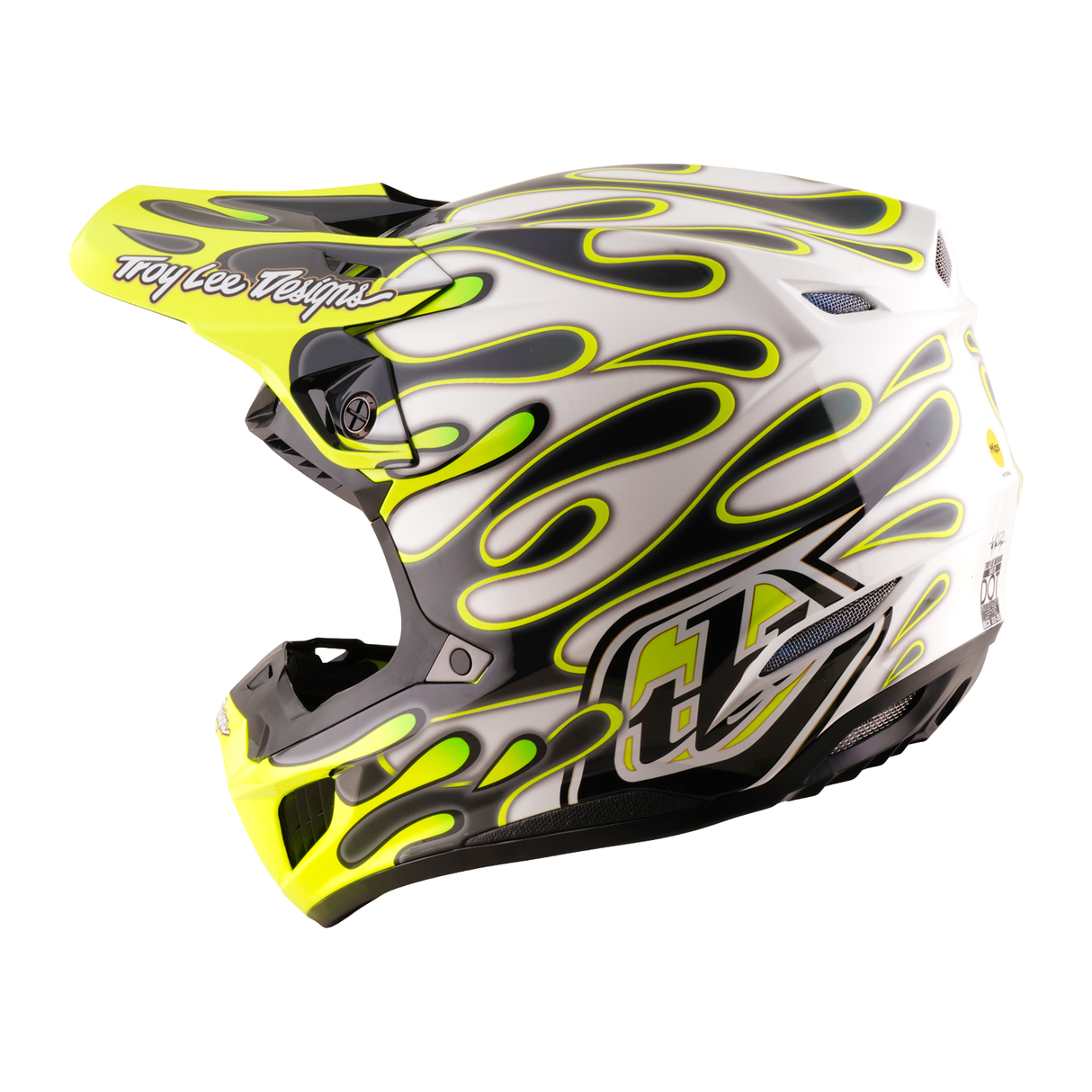 Troy Lee Designs SE5 Composite-Helm mit MIPS Overspray Charcoal und Flo Yellow