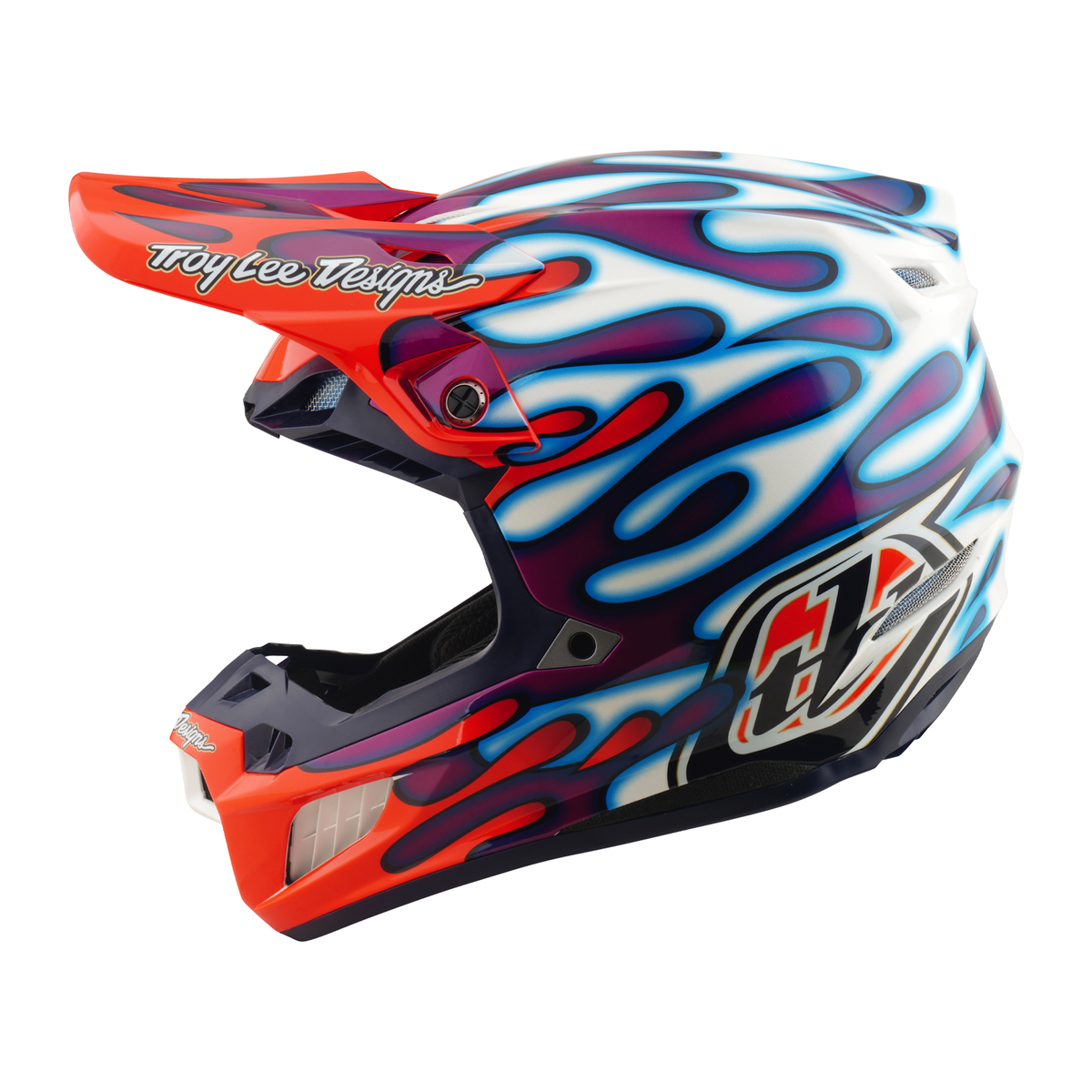 Troy Lee Designs SE5 Composite Helmet W/Mips Overspray Violet/White