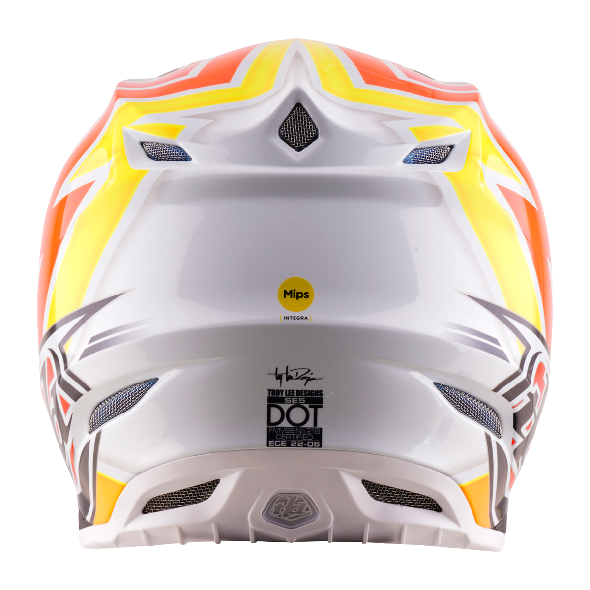 Troy Lee Designs SE5 Carbon Helmet W/Mips Boltz Navy And White