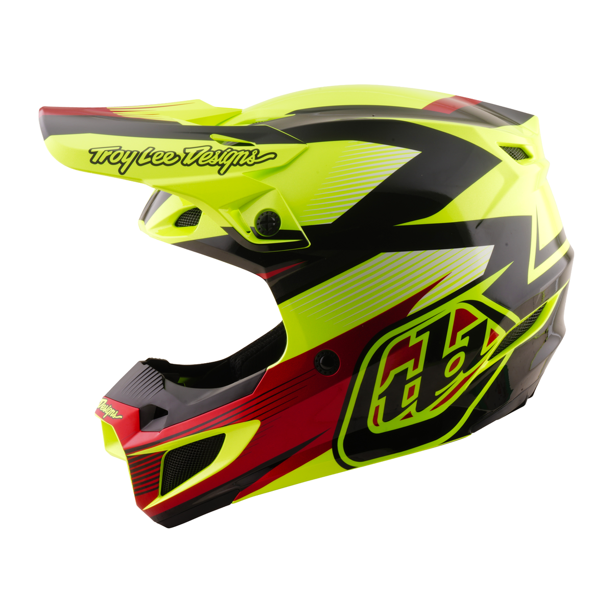 Casco in policarbonato Troy Lee Designs SE5 con Mips Ripper Flo Yellow