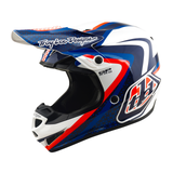 Troy Lee Designs GP Pro Helmet W/Mips Slides White And Blue