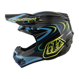 Troy Lee Designs Youth GP Pro Helmet W/Mips Pulse Black And Flo Yellow