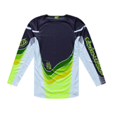 Maillot GP Pro Troy Lee Designs Stagger gris métallisé/jaune fluo