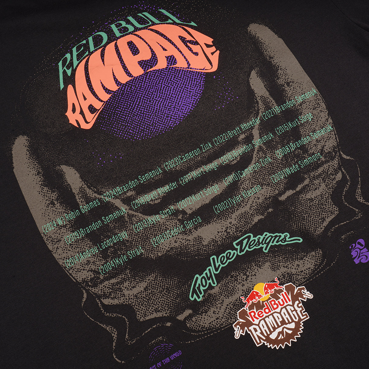 Troy Lee Designs X Redbull Rampage Intergalactic Short Sleeve Tee Coal