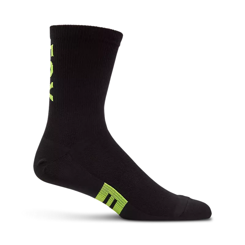 Fox Racing 6 Inch Flexair Merino Sock Black/Yellow
