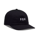 Fox Racing Wordmark Adjustable Hat Black/White