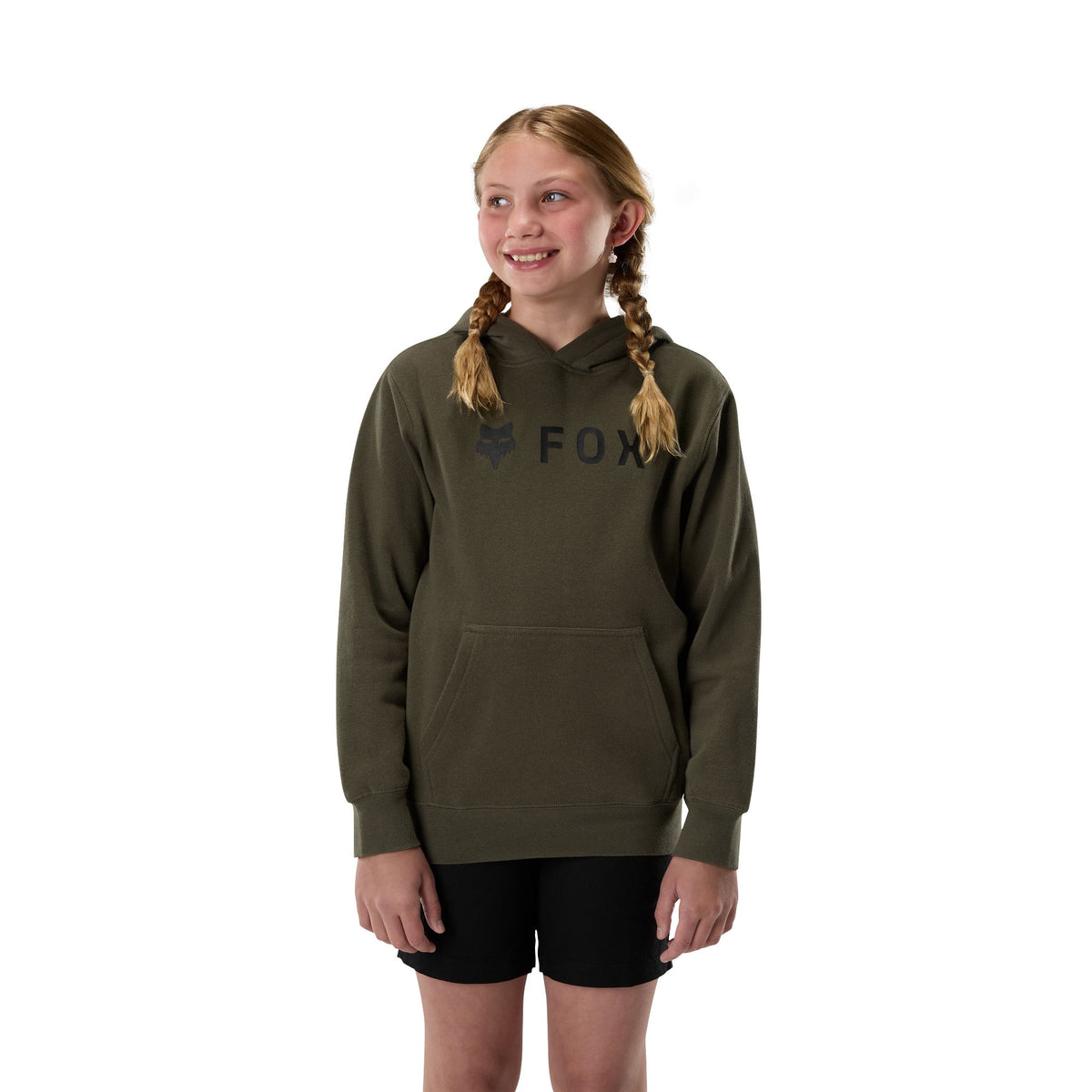 Pull molletonné Absolute Fox Racing pour jeunes vert olive