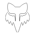 Autocollant découpé Fox Racing Fox Head 4"