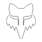 Fox Racing Testa di Volpe 4" - Vinile Sagomato Bianco