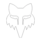 Fox Racing Fox Head 7" - Die Cut Vinyl White