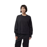 Fox Racing Women's Wordmark Oversized Fleece Crew Black