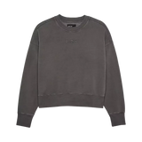 Fox Racing Women's Wordmark Oversized Fleece Crew Pewter