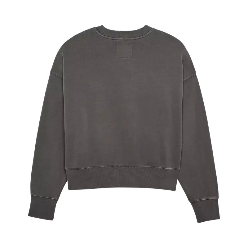 Fox Racing Women's Wordmark Oversized Fleece Crew Pewter