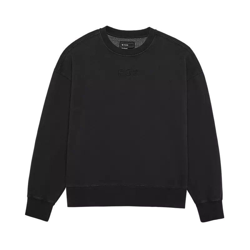 Fox Racing Wordmark Oversized Fleece Crew Black