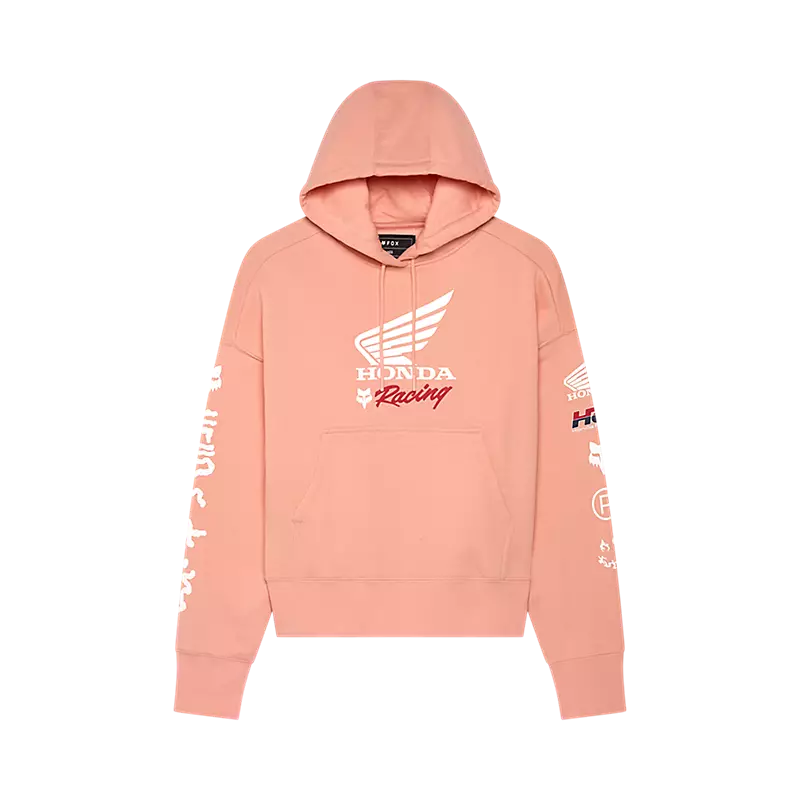 Fox Racing Women's X Honda Oversized Pullover Fleece Pale Pink