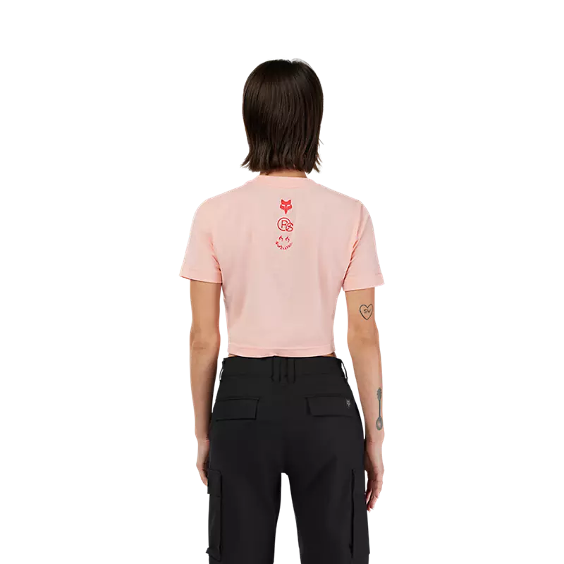Fox Racing Women's X Honda Baby Tee Pale Pink