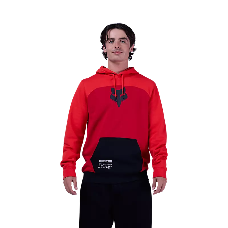 Fox Racing Fracture Paneled Pullover Hoodie Red