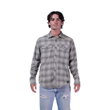 Fox Racing Survivalist Stretch Flannel Long Sleeve Shirt Light Grey