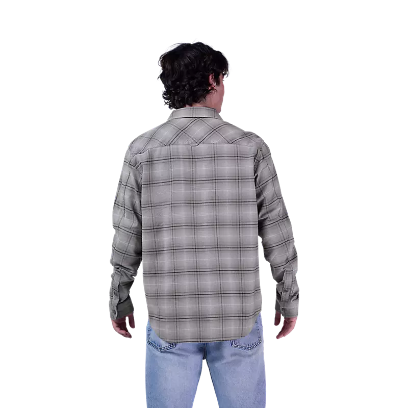 Fox Racing Survivalist Stretch Flannel Long Sleeve Shirt Light Grey