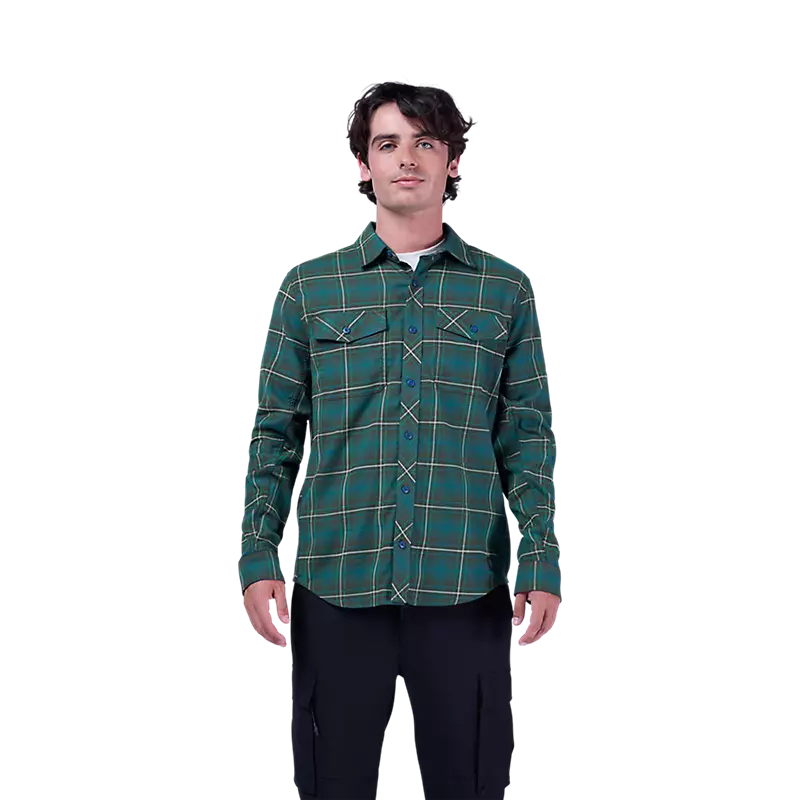 Fox Racing Survivalist Stretch Flannel Long Sleeve Shirt Dark Sage