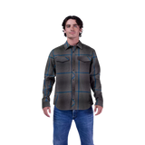 Fox Racing Survivalist Fire Long Sleeve Flannel Shirt Dark Shadow