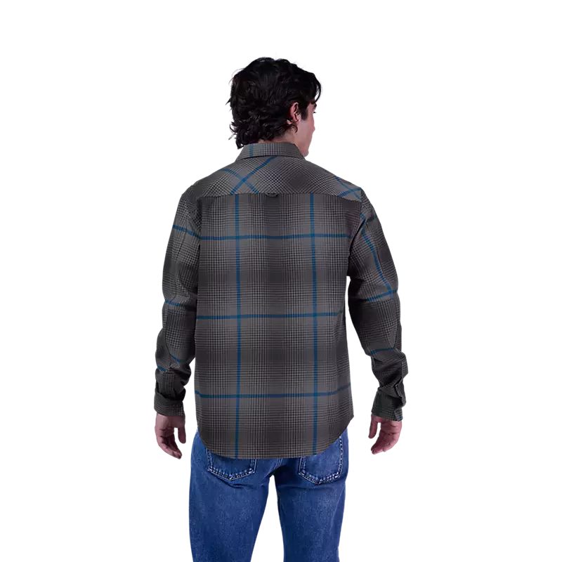 Fox Racing Survivalist Fire Long Sleeve Flannel Shirt Dark Shadow