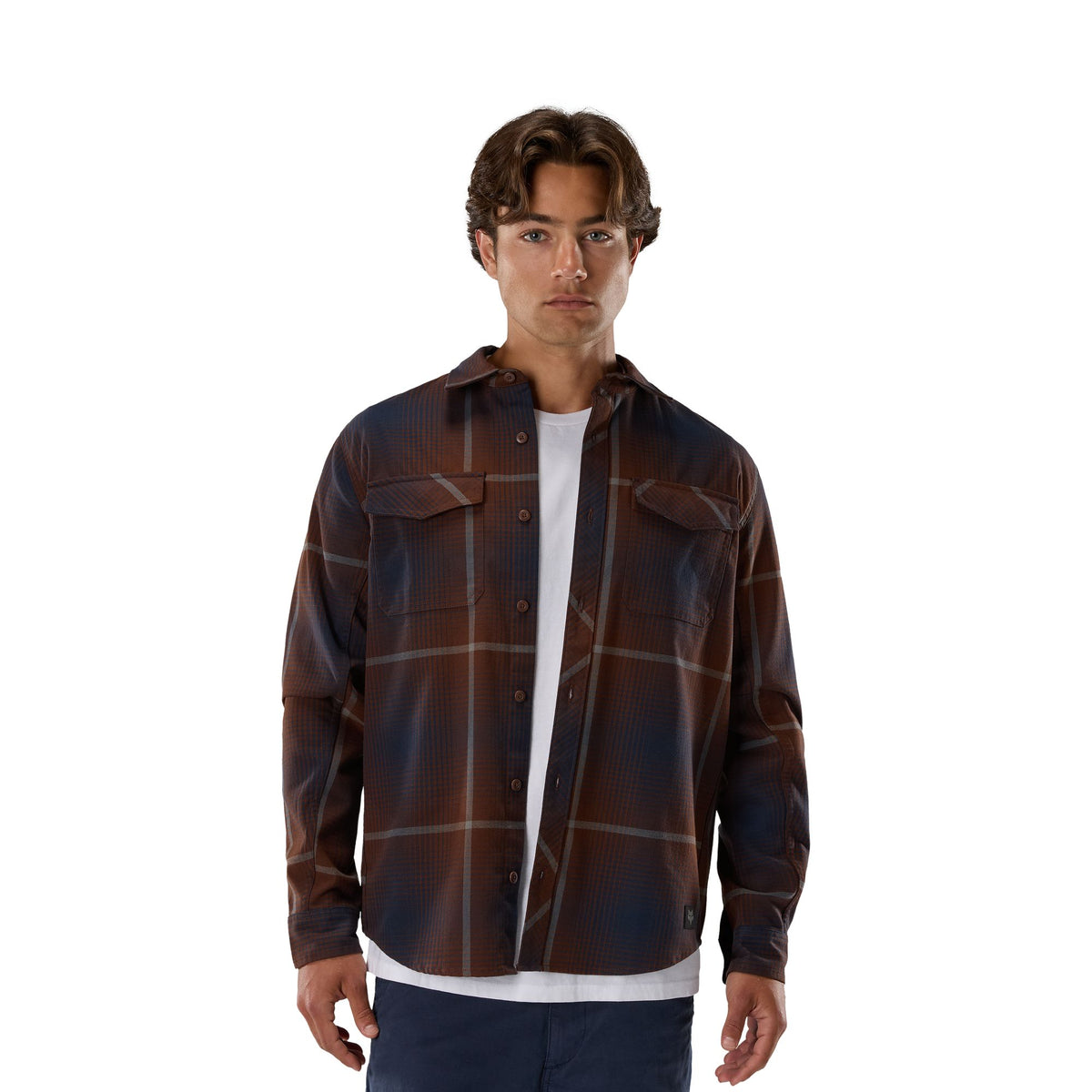 Camisa de franela de manga larga Survivalist Fire de Fox Racing, marrón oscuro