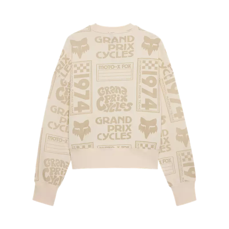 Fox Racing Women's Circa 74 Oversized Crew Off White