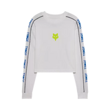 Fox Racing Women's Image Phantom Long Sleeve Crop Tee White