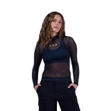 Fox Racing Women's Image Cosmo Mesh Long Sleeve Top Dark Shadow