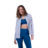 Fox Racing Women's Survivalist Core Flannel Long Sleeve Shirt Light Grey