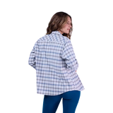 Fox Racing Women's Survivalist Core Flannel Long Sleeve Shirt Light Grey