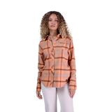 Fox Racing Women's Survivalist Stretch Flannel Long Sleeve Shirt Coral