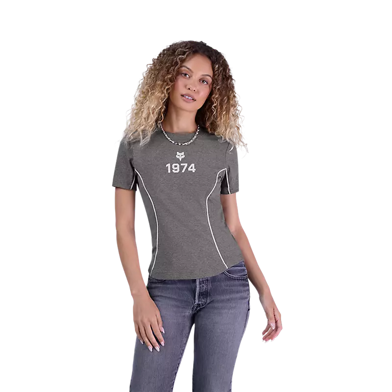Fox Racing Women's Moto-X Fitted Tee Heather Graphite