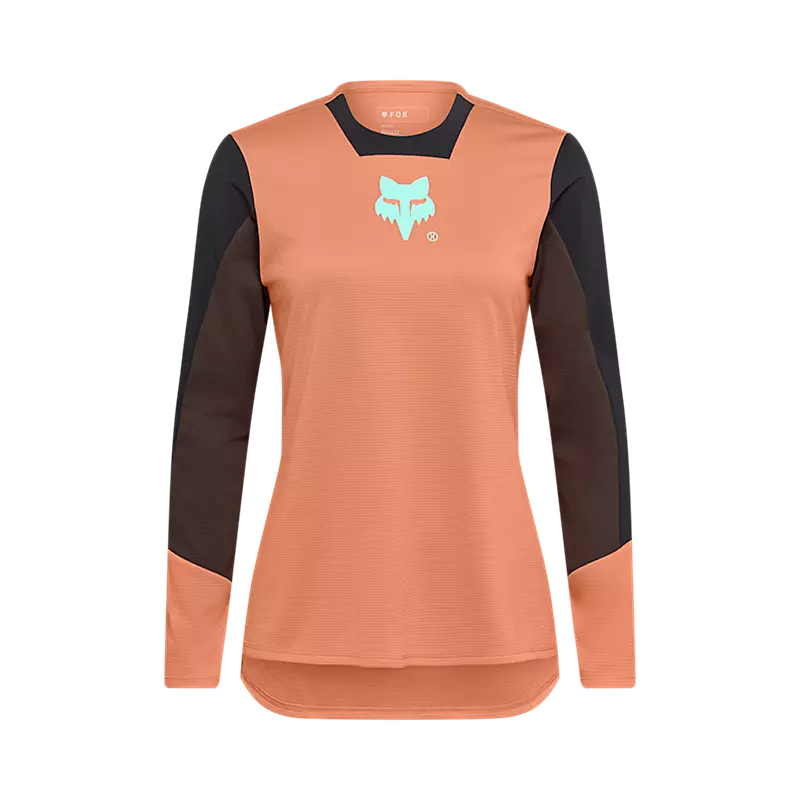 Fox Racing Womens Defend Long Sleeve Jersey Special Edition Elevated Coral