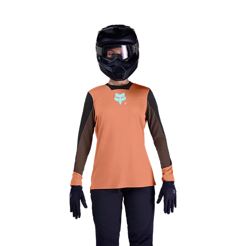 Fox Racing Womens Defend Long Sleeve Jersey Special Edition Elevated Coral